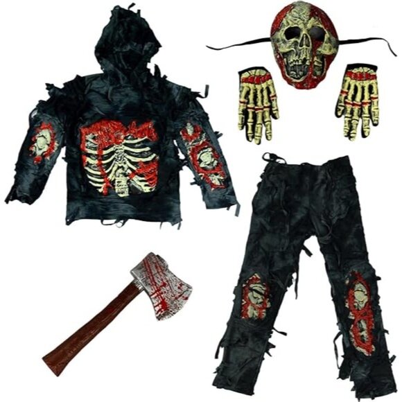 Spooktacular Creations Zombie Halloween Child Costume 5-Piece Set Large (10-12) - Picture 3 of 11